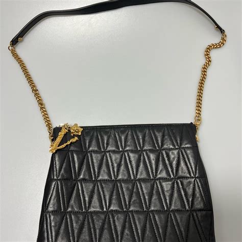 virtus quilted leather shoulder bag.